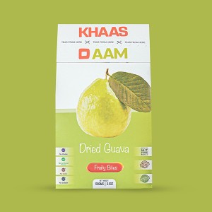 Khaso Aam Dried Guava Flavor 100 Gram, 100% Natural Amrood Fruit Candy Premium Amrud Fruity Bar, Amrod Candy Guawa Pulp Jelly Fruit Bites