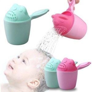 Kids Baby bath shower Mug Cartoon Baby Bath Mug,Baby Shampoo Cup Shower Spoons Wash Hair Bathing Flusher Cup Protection Eye Rinse Cup