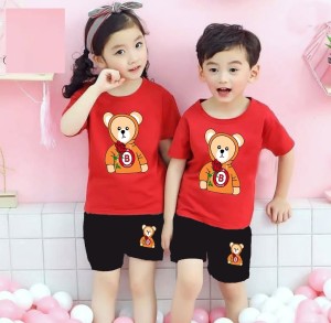 Kids Printed Tshirt and Short Night Dress By Hk Outfits