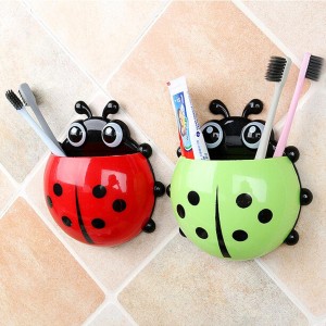 Ladybug Cartoon Toothpaste & Toothbrush Holder - Bathroom Accessories for kids