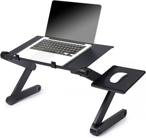 Laptop Desk, Laptop Stand for Bed and Sofa, Portable Adjustable Laptop Table Desk Stand with Mouse Pad, Ergonomic Design Lap TV Bed Tray Aluminum Cozy