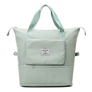 Large Capacity Folding Pillow Travel Bag, Ass white (grey)