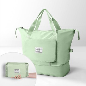 Large Capacity Folding Pillow Travel Bag, fruity green