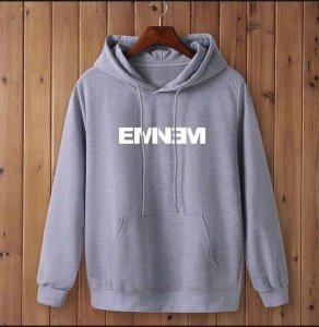 Latest Enenim Printed Pullover Grey Hoodie For Mens&Womens