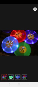 LED Flying Discs - Smiley with Light