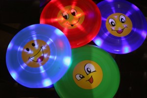 LED Flying Discs - Smiley with Light