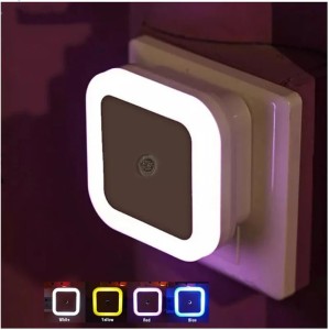 LED Sensor Control LED Night Light Lamp Toilet Light Control US EU Plug Wall Lights Baby Bedroom Bedside Lamp