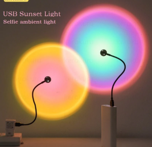 Led USB Sunset Lamp Projector Home Decor Night Light Portable Mood Light For Living Room Wall Photography Neon Lights
