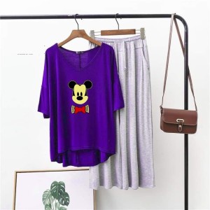 Micky  Plazo Style Tshirt and Plazo Night Dress For Her 