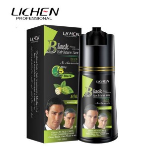 Lichen Brand Hair Black Shampoo Hair Color Change dye Shampoo - 200ml