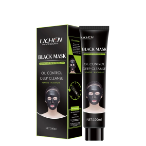 Lichen Profession Black Mask Oil Control Deep Cleanse Remove BlackHead Improve Skin Quality