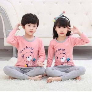 Love Bear Printed Night Suit For kids