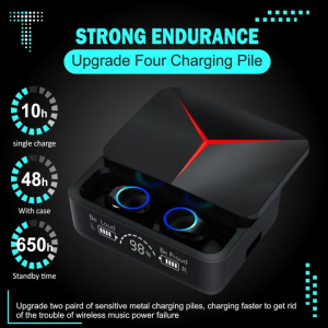 M90 Pro TWS Bluetooth 5.2 Earbuds Touch Control Earphones LED Display Headset 9D HiFi Quality Wireless Earbuds