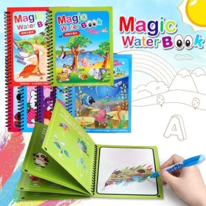 Magic Water Quick Dry Book for Water Coloring with Magic Pen Painting Board for Children Education Drawing Pad