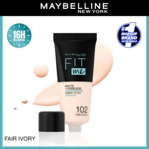 Maybelline Fit Me Matte & Poreless Liquid Foundation-102 Fair Ivory