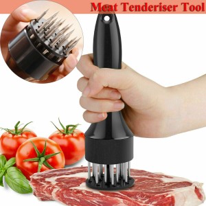 Meat Tenderizer Tool Stainless Steel Needle Ultra Sharp 24 Blades Meat Hammer Meat Tenderizer Tool Profession Kitchen Gadgets Tenderizer Tool