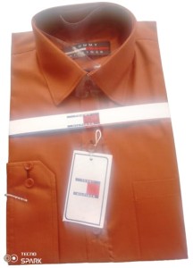 Men's plain copper formal dress shirt for gents