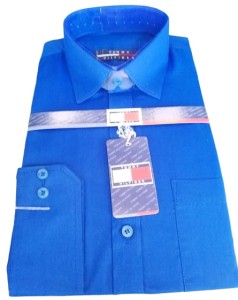 Men's plain formal blue dress shirt for Gents