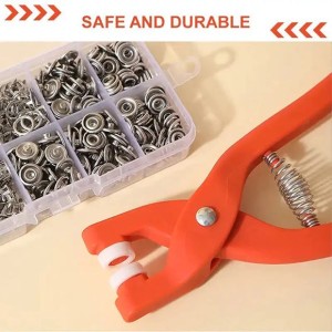 Metal Snap Button Set With Hand Pressure Plier