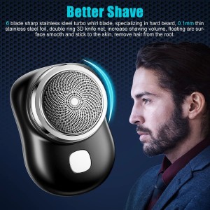 Mini Electric Shaver Portable 6 Blades Men's Shaving Machine Shaving Pocket Trimmer Beard Rechargeable Type-c Razor Travel
