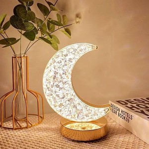 Moon Table Lamp Touch Nightstand Lamp 3 Color Mode