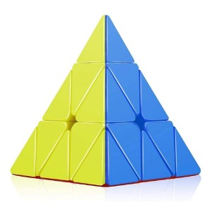 Multicolor Pyraminx Sticker less Cube 3-D Puzzle