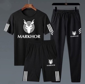 Pack Of 3 Stylish Markhor Printed Tracksuit For Men