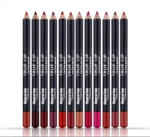 New 12 Pcs Professional Lip Liner Set, Waterproof Matte Lip Liner Pencil, Smooth Lip Makeup Cosmetic Pen Set