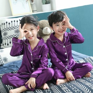 New Amazing Silk Night Suit for Kids Shirt and Trouser Set for Kids Nightwear for Kids Silk Night Dress