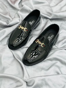 New Black Shine With Buckle Stylish Loafer For Men By Khokhar Stockists GC-102