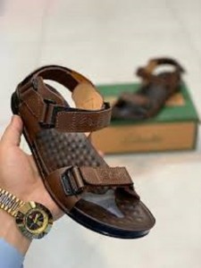 New Casual and Party Wear Synthetic Leather Sandals For Men Stylish in Black, Brown and Camel