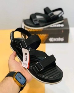 DAYBYDAY New Casual and Party Wear Synthetic Leather Sandals For Men Stylish in Black, Brown, Blue, Grey, Green and Camel