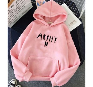 New Casual Army Printed Winter Fleece Pullover Hoddie For Women