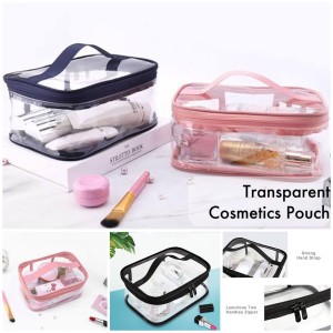New Cosmetic Transparent Portable Makeup Pouch Waterproof Travel Hanging Organizer Bag