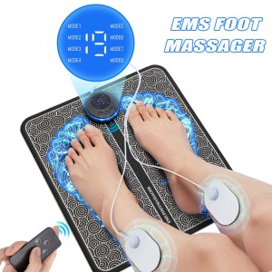 New Electric EMS Foot Massager Pad Relief Pain Relax Feet Acupoints Massage Matt Shock Muscle Stimulation Improve Blood Circulation