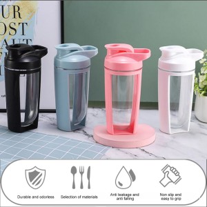 New Shaker Bottle Protein Shaker Cup Airtight portable Shaker Bottle 600ML Leak-Proof Sports Bottle With Mixer Double Wall Gym