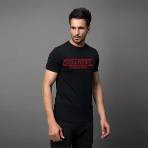 New STRANGER THING Printed Black T shirt for men Half sleeves Trendy T shirt