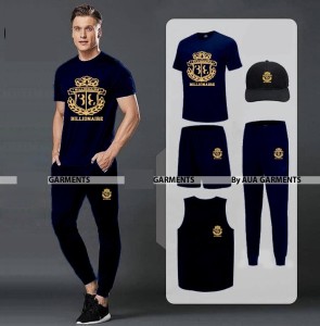 New Tracksuit 4 in 1 Shirt Trouser sando and Short For Men By Khokhar Stockists