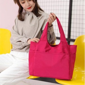 New Trendy Pink Hand-Carrying Oxford Waterproof Women’s Bag,pink
