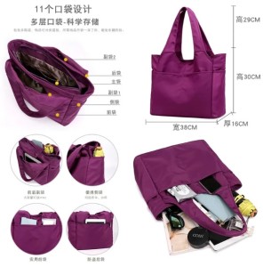 New Trendy Pink Hand-Carrying Oxford Waterproof Women’s Bag, purple
