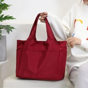 New Trendy Hand-Carrying Oxford Waterproof Women’s Bag,red