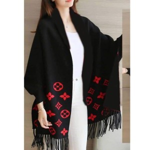 Women's Bat-Wing Style Printed Fleece Shawl By Khokhkar Stockists