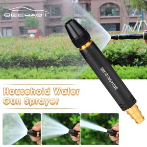 Portable Water Sprayer Nozzle Adjustable Metal High Pressure Car Washing Garden Hose Sprinkler System
