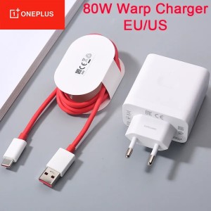 Original ONEPLUS Charger 80W USB Fast Warp Charger Adapter For Onplus 6 7 PRO 8 8T 9 9R 9RT 10Pro ACE Super Warp Charger