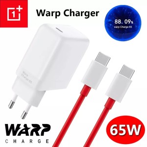 Oneplus Charger 65 Original Fast Warp charger 65W EU Adapter Type C to type c cable For OnePlus 9 Pro 9R 8T 8 Pro 7T Pro Nord 10