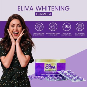 Original Eliva L-Glutathione Face Whitening 60 Capsules Pack