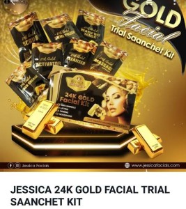 ORIGINAL JESSICA 24K GOLD FACIAL TRAIL KIT 6 STEP SACHETS