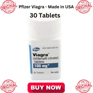 Original Pfizer Viagra 100 mg Timing Delay Tablets for Men - 30 Tablets Bottle