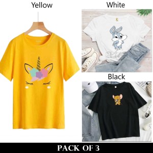 Pack Of 3 T-Shirts For Womens