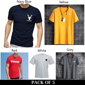 Pack Of 5 T-Shirts For Mens
